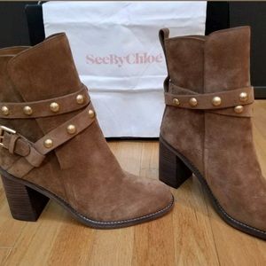 See by Chloe cognac booties